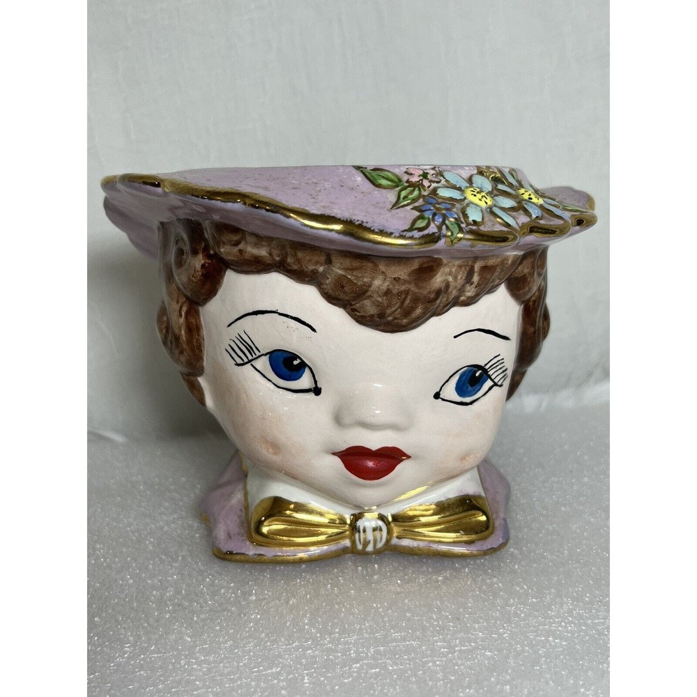 HTF VINTAGE LEFTON Large Lady Head Vase, Home Decor, 1960